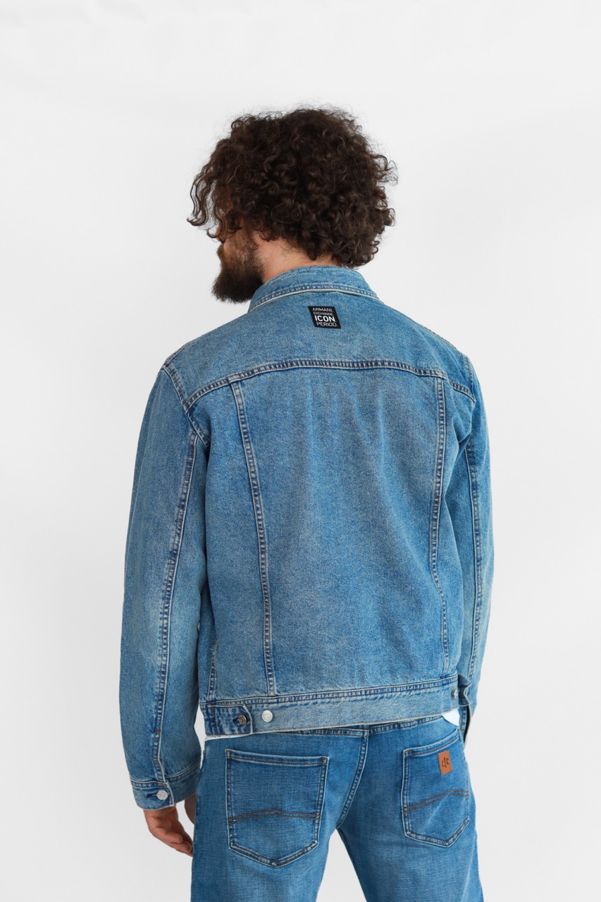 Блакитна джинсова куртка Armani Exchange